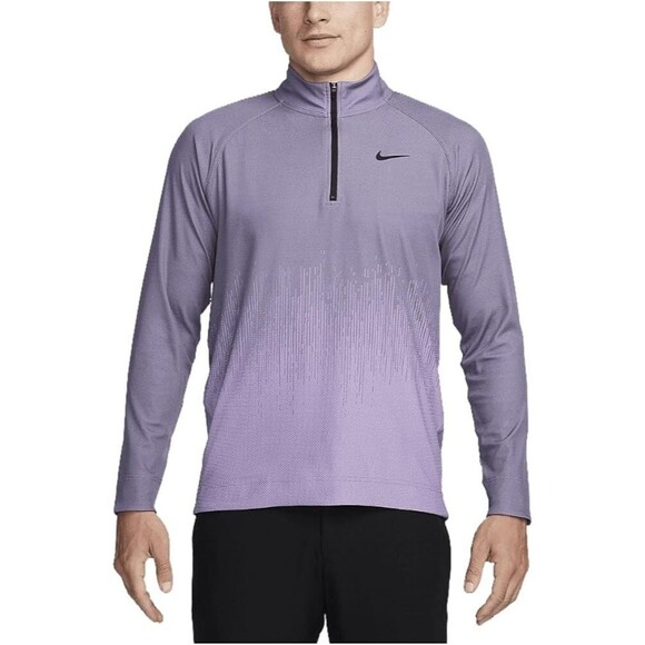 Nike Tour Men's Dri-FIT ADV 1/2-Zip Golf Top Jerse Size XL FD5833-509 Purple NEW - Picture 5 of 16